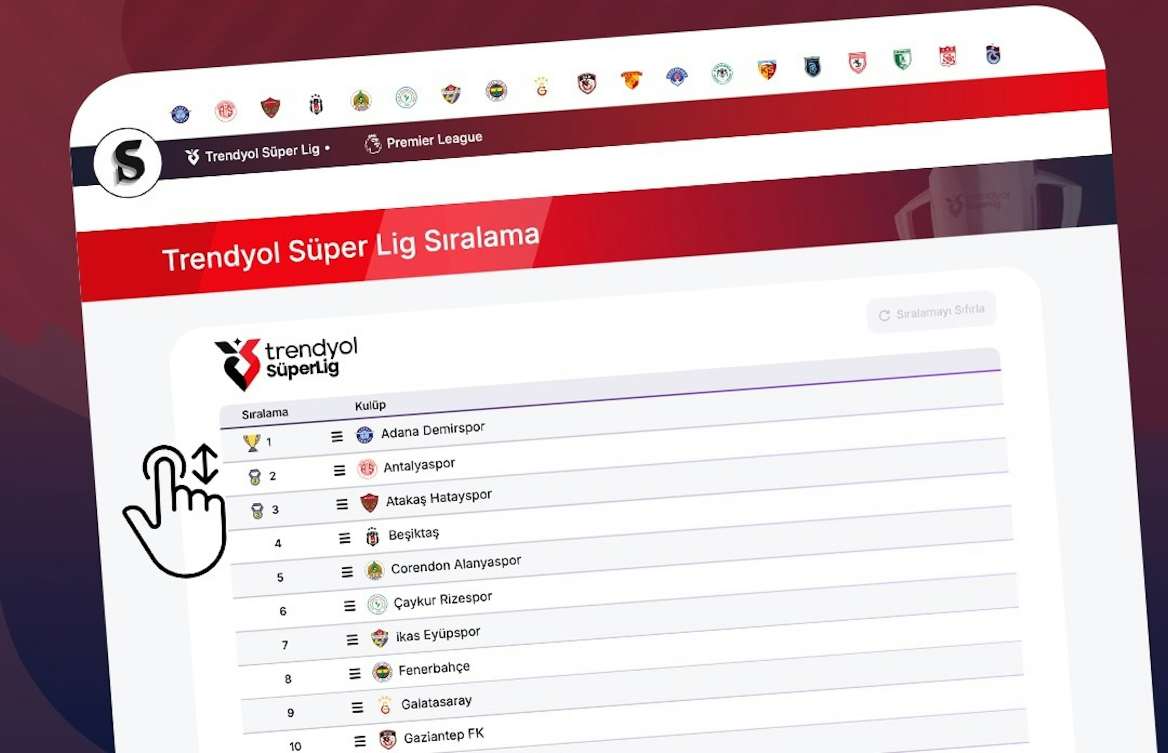 Trendyol Süper Lig Sıralamanı Oluştur