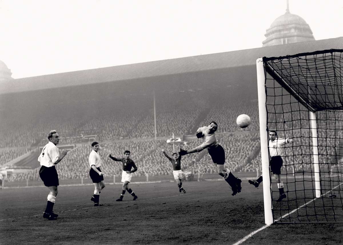 1953'te Wembley'de oynanan İngiltere-Macaristan maçından... 