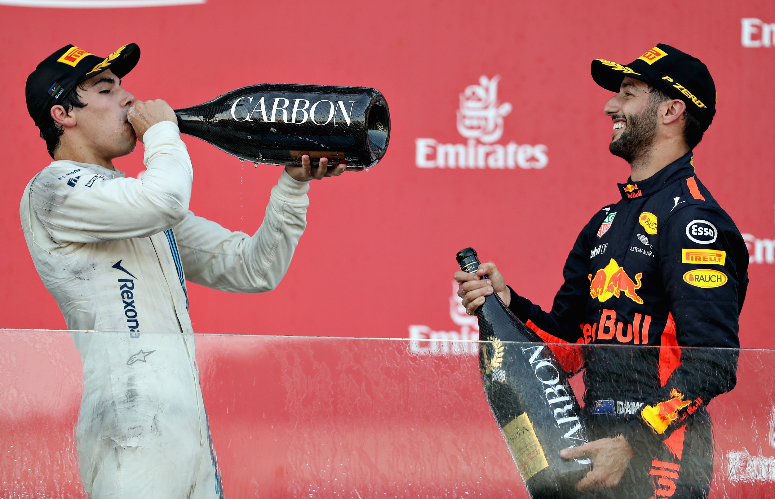 Lance Stroll ile Daniel Ricciardo